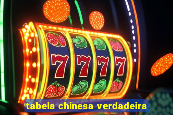 tabela chinesa verdadeira